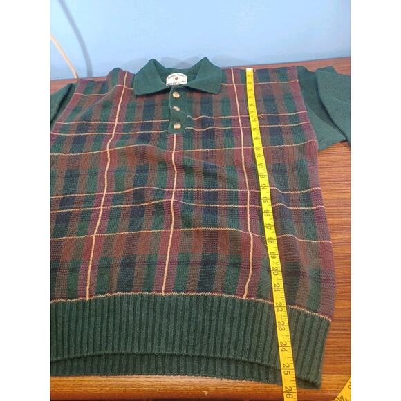 Country Classics Plaid Pullover Sweater Size Large Green Multicolor - Picture 4 of 6